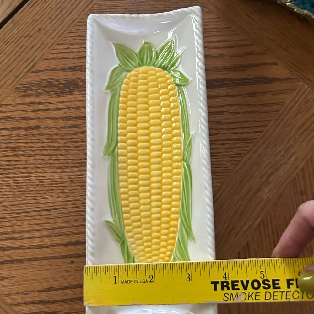 Vintage Knobler Corn on the Cob Ceramic Dishes Made In Japan